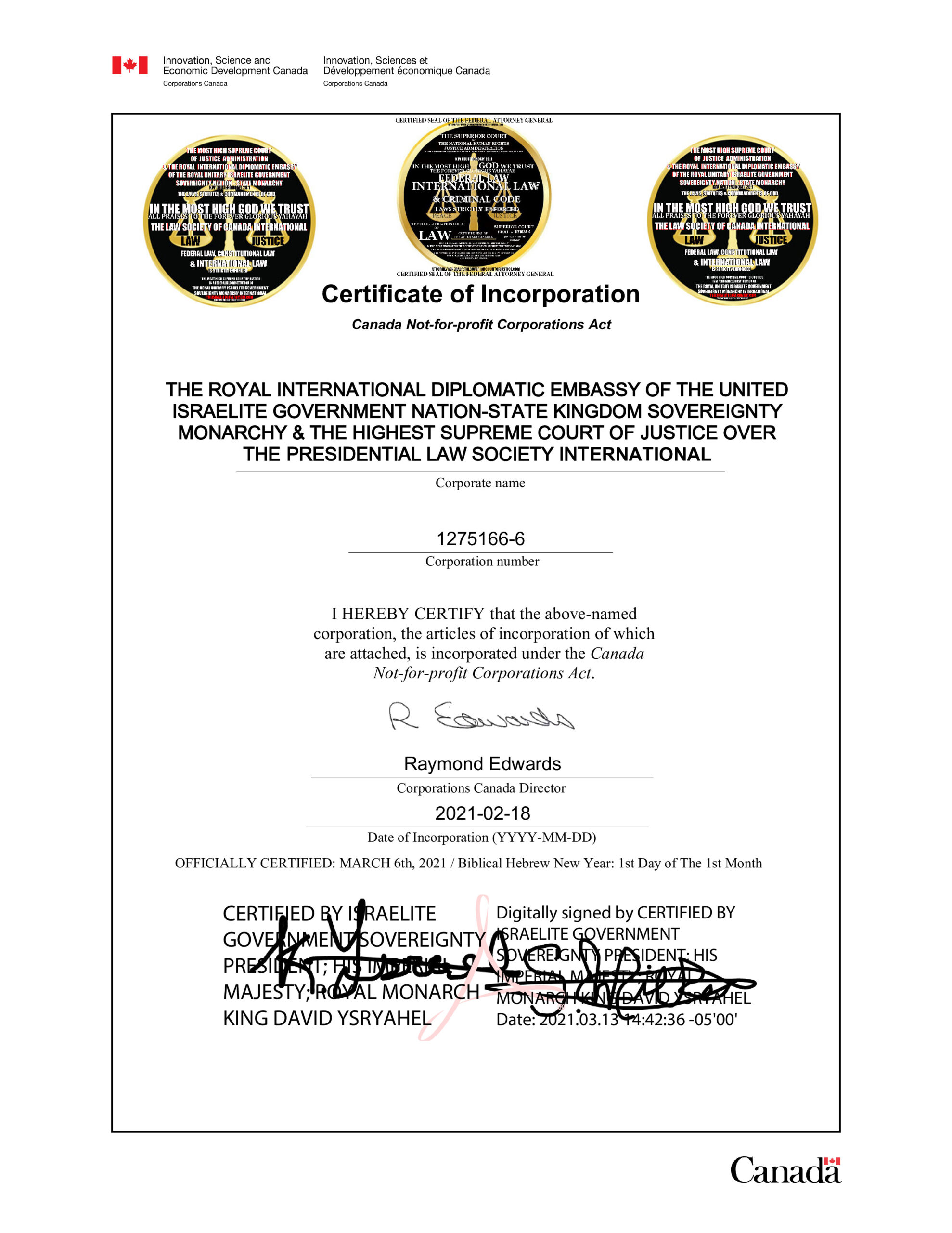 CERTIFIED-THE-ROYAL-INTERNATIONAL-DIPLOMATIC-EMBASSY-OF-THE-UNITED-ISRAELITE-GOVERNMENT-NATION-STATE-KINGDOM-MONARCHY-Incorporation-Constitution-MAR-2021